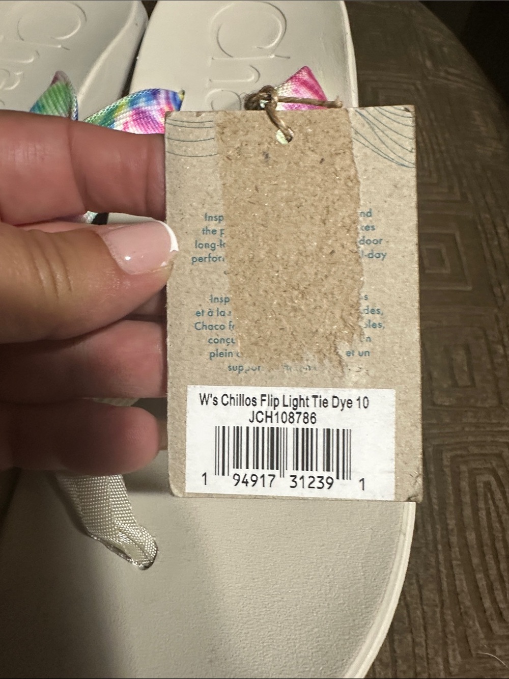 NWT Chaco Women's Chillos Tie Dye Flip Flop size 10 - Picture 3 of 5